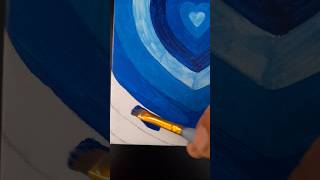 Heart Painting 💙💙 heartpainting blueheart bluecolour bluepainting heartdrawing acrylicpaint [upl. by Kaitlin]