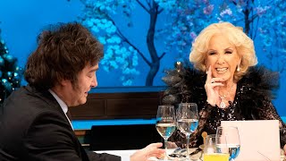 El palito de Milei que divirtió a Mirtha antes de una intensa y seria charla sobre miedo y la gente [upl. by Ambrosi]