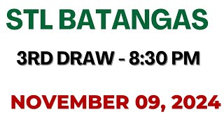 STL Batangas result today live 830 PM  November 09 2024 830 PM draw [upl. by Dexter]