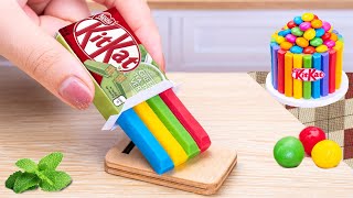 Best Miniature Chocolate Cake Decorating Ideas  Rainbow KitKat Cake Dessert  Mini Cake Video [upl. by Greenberg]