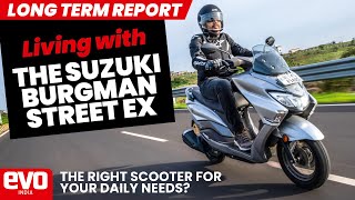 Suzuki Burgman Street EX  Pros and cons explained  Long term report  evoIndia [upl. by Plafker]