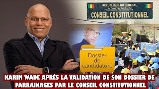 Karim Wade après la validation de son dossier de parrainages par le Conseil Constitutionnel [upl. by Leblanc283]