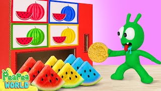 Pea Pea Plays with Colorful Watermelon Vending Machine 🍉 Cartoon For Kids 💖 Pea Pea World [upl. by Anirehtac604]