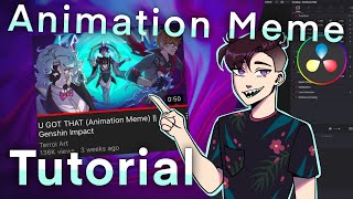 How to make Animation Memes FOR FREE DaVinci Resolve Beginner Friendly to Advanced [upl. by Landri]