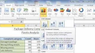 Creating Pareto Chart in Microsoft Office Excel [upl. by Teador633]