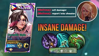 FINALLY IXIA BURST DAMAGE BUILD IS HERE NEW SEASON IXIA BEST ITEM BUILD AND EMBLEM  MLBB [upl. by Buffo]