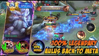 WAR AXE 100 BROKEN BUILD  BEST BUILD AND EMBLEM AULUS 2023  NEW TUTORIAL AULUS 2023 AULUS MLBB [upl. by Deonne]