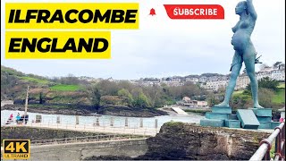 England  4K Walk  Ilfracombe  Seaside Resort and Civil Parish on the North Devon Coast [upl. by Kerman]