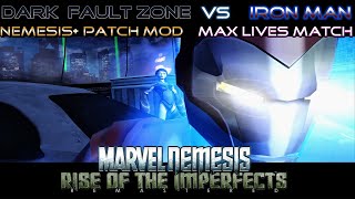 Dark Fault Zone vs Iron Man  Marvel Nemesis Rise of The Imperfects Remastered Mod Max Lives [upl. by Spencer273]