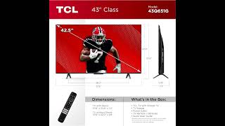 Review TCL 43Q651G Q65 QLED 4K UHD Smart TV 2024 [upl. by Erehs]