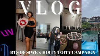 VLOG Hoity Toity campaign by Siwe BTS Night out and more South African YouTuber [upl. by Rosenthal]