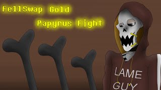 fellswap gold papyrus fight animation flash warning [upl. by Cathie]