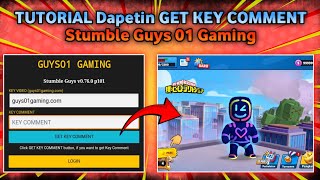 TUTORIAL GET KEY COMMENT STUMBLE GUYS 01 GAMING [upl. by Eziechiele]