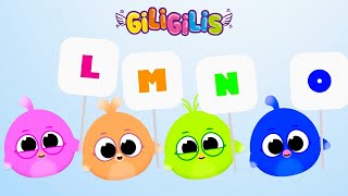 Learning Alphabet and Letters L M N O P with Giligilis  For Kids and Toddlers  Kids Songs [upl. by Aihtenak]