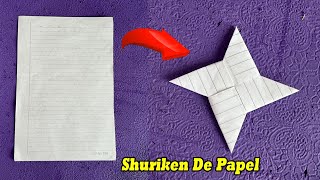 Estrellas Ninja Origami Cómo Hacer un Shuriken De Papel [upl. by Eedyah]