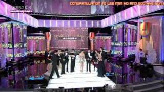 vietsub2009 KBS Drama Award  Best Couple Goo Hye Sun amp Lee Min Ho Cut [upl. by Allebasi]