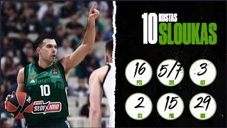 Panathinaikos  Zalgiris 7371 Kostas Sloukas 16 points 3 Assist [upl. by Chow]