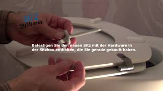 Einen WC Sitz wechseln  So ersetzen Sie einen Toilettensitz  WC Sitz Montage  Toilleten Sitz [upl. by Kauffman410]