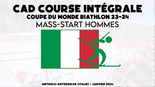 Biathlon  MassStart Hommes  AntholzAnterselva Italie  CDM 2324 Replay CAD 21012024 [upl. by Aeet]