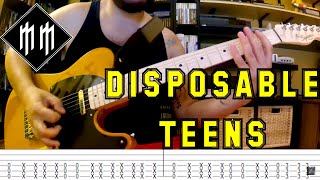 Marilyn Manson  Disposable Teens Guitar cover Tabs [upl. by Ertsevlis]