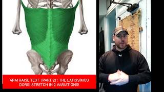 How to Stretch your Lats  ARM RAISE STRETCH FIX SHOULDER PAIN amp IMPINGEMENTS [upl. by Yendic]