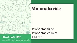 Monozaharide  proprietăți fizice proprietăți chimice utilizări [upl. by Olbap]