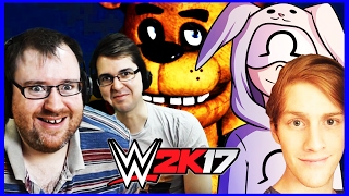 Ohmwrecker amp Bryce vs Yogscast Simon amp Lewis feat FNAF  WWE 2K17 s4e5 [upl. by Neelav956]