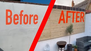 How to panel a garden wall with modern style battens [upl. by Deeann]