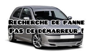 Recherche de panne sur Opel corsa c démarreur hs [upl. by Ylahtan]