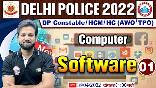 Computer  Software  Software In Computer 11 Delhi Police 2022 DP Computer Classes By Naveen Sir [upl. by Firehs]