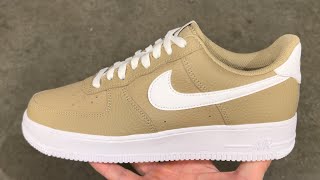 Nike Air Force 1 Low 07 Khaki White Shoes [upl. by Thaine]