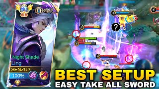 LING FASTHAND FREESTYLE KILL  BEST SETUP SETTINGS FOR EASIER TAKE ALL SWORD  Ling Mobile Legends [upl. by Nywles585]