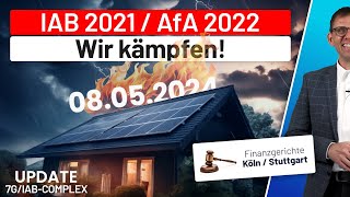 NEUE Verfahren Photovoltaik Steuernachzahlungen 2021 Investitionsabzugsbetrag IAB amp Verluste 2022 [upl. by Esinaj247]