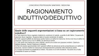 Ragionamento Induttivo e Deduttivo QUIZ Concorso Professioni sanitarie [upl. by Adianes]