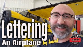 First Time Hand Lettering An Airplane [upl. by Williamson]