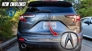 The BEST Carbon Fiber Emblems for the 2019 Acura RDX ASpec Custom Wrapped Emblems [upl. by Hanni262]