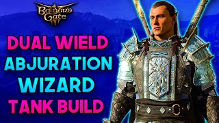 Baldurs Gate 3  Dual Wield Abjuration Wizard Tank Build  FrostLightning Themed Wizard Guide [upl. by Borszcz]