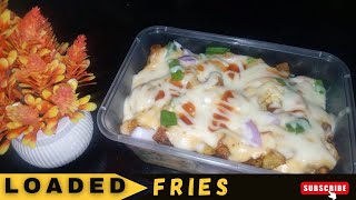 Loaded Fries with cheese sauce Chicken loaded Fries [upl. by Donaldson868]