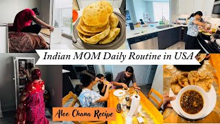 New Puja Mandir in my Miami ApartmentIKEA Finds⭐️Aloo Chana Recipe Indian MOM daily Routine in 🇺🇸 [upl. by Michelina]