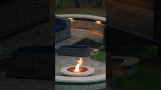 unilock paverpatio outdoorliving firepit [upl. by Eceertal]