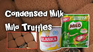 Condensed Milk Milo Truffles Dessert  2 Ingredients Only [upl. by Willett]