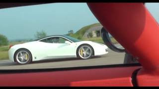 Koenigsegg Agera R vs Ferrari 458 filmed from Koenigsegg [upl. by Oelgnaed]