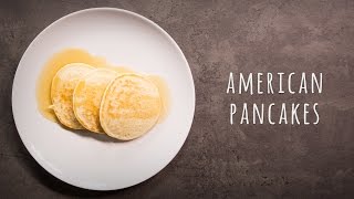 Pancakes Rezept mit Ahornsirup American Pancakes [upl. by Sirret]