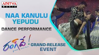 Naa Kanulu Yepudu Dance Performance  RangDe​ Grand Release Event Live  Nithiin  DSP [upl. by Nnylarat]