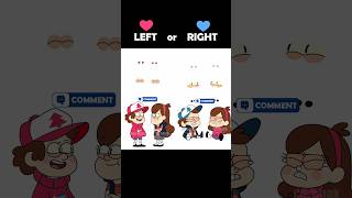 Whats the real eyes of dipper and mabel from gravity falls  Left or Right gravityfalls shorts [upl. by Linker]