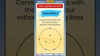 Only a genius can do it SOLUTION  Connect same colour dots without overlapping linesmath puzzle [upl. by Yentterb]