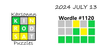 2024 JULY 13  Wordle 1120 Solve no commentary [upl. by Woodhouse]