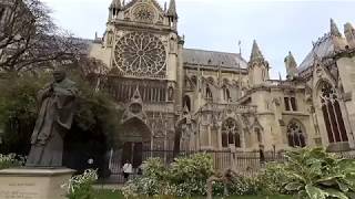 Walking tour of Notre Dame Cathedral Paris [upl. by Whitman828]