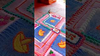 DIV rangoli idea  diwali special bts art easy rangoli shorts viralvideo new status [upl. by Cardinal774]