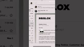 Why did roblox support email me 💀Shorts Roblox [upl. by Gainor335]